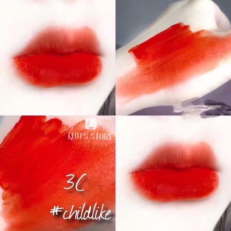 Son 3C..E Velvet #Childlike - Đỏ Cam