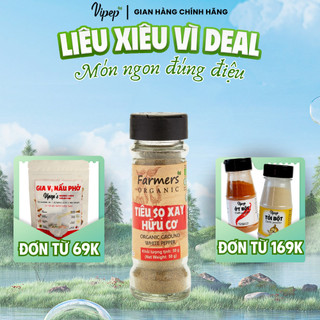 Tiêu Sọ Xay Farmers' Organic Vipep Hũ Thủy Tinh 50g - Gia vị Vipep