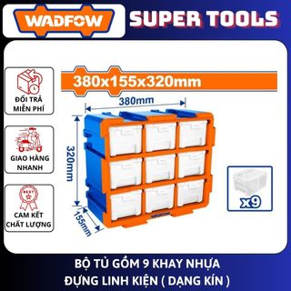 ĐỒ NGHỀ WADFOW Bộ tủ gồm 9 khay nhựa WTB8331