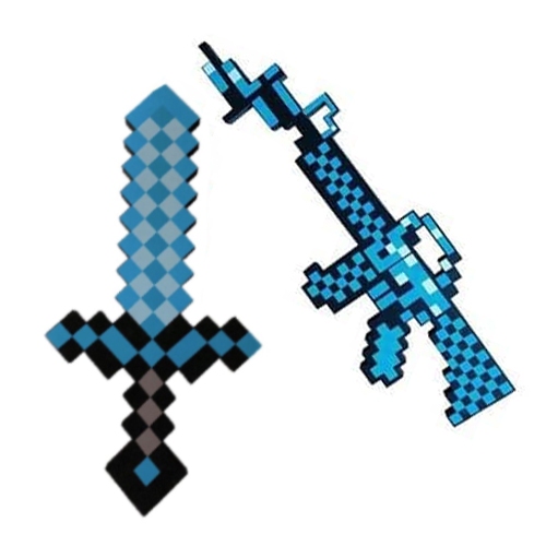 Combo đồ chơi Kiếm-Súng Minecraft Diamond