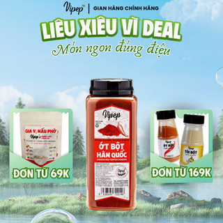 Ớt Bột Hàn Quốc Tự Nhiên Vipep Hũ Nhựa 450g - Gia vị Vipep