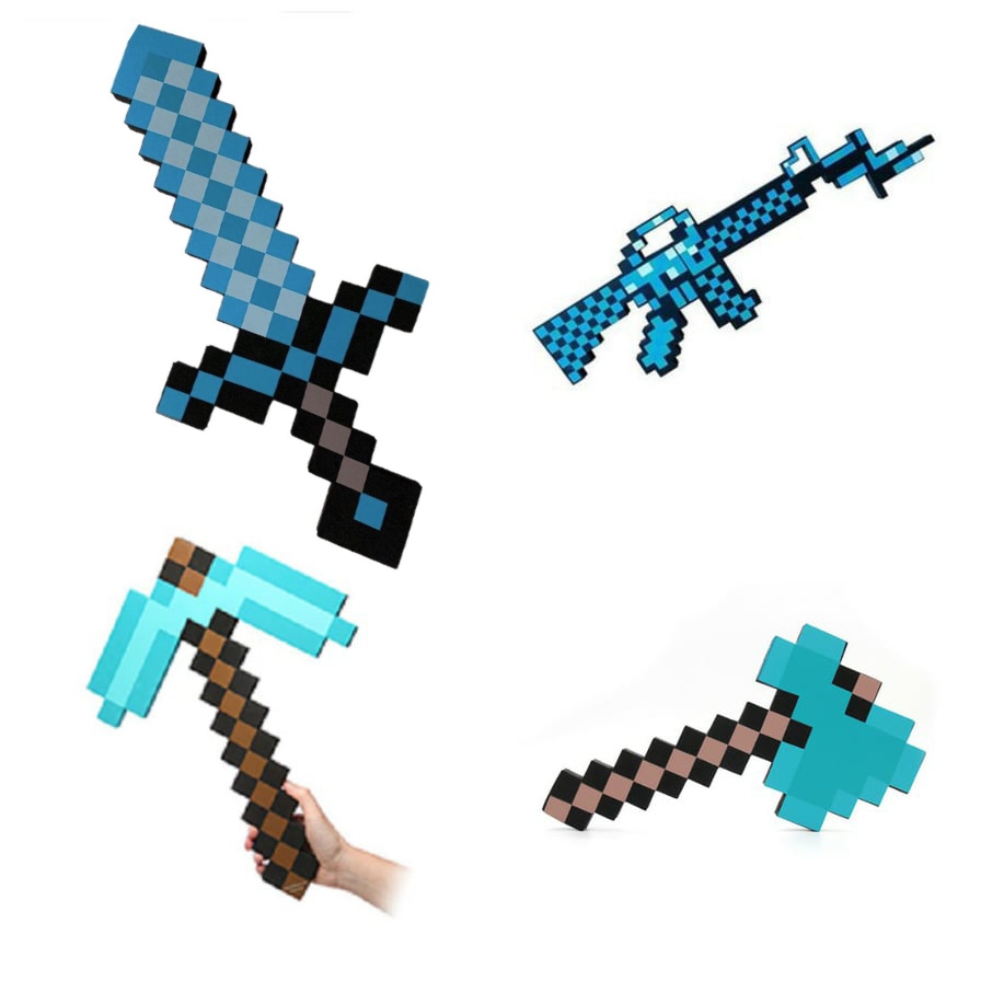 Combo Đồ chơi Rìu Kiếm Cúp Súng Minecraft