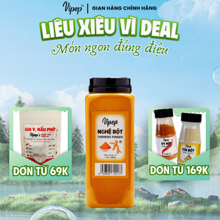 Nghệ Bột Tự Nhiên Vipep Hũ Nhựa 400g - Gia vị Vipep
