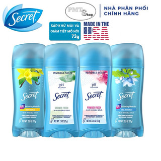 (NK Mỹ) Lăn sáp khử mùi Secret (sáp trắng) Shower Powder Fresh / Cool Waterlily / Cozy Vanilla 73g 45g Made in USA