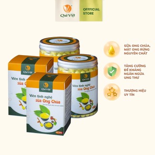 Combo 2 hộp nghệ viên mật ong sữa ong chúa Quê Việt tăng cường sức khỏe, làm đẹp da 350gr/hộp
