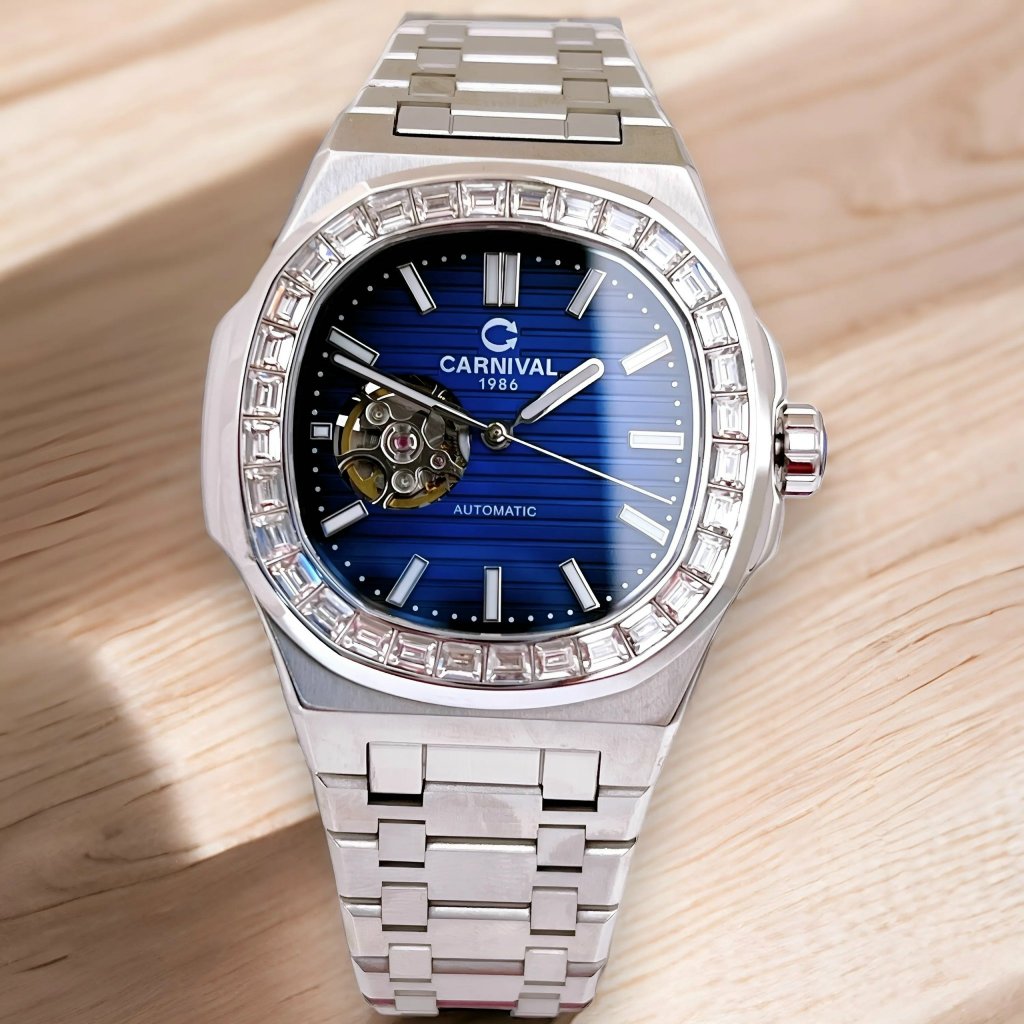 Đồng hồ nam cao cấp Carnival 8128G chính hãng - Bản dây thép