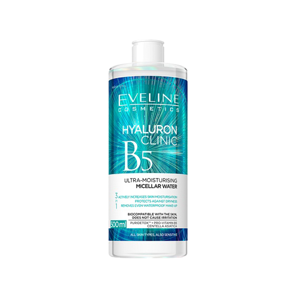 Nước tẩy trang dưỡng ẩm Eveline Hyaluronic Clinic B5 500ml