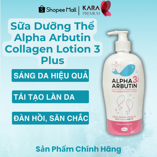 (MẪU MỚI- CÁ HEO XANH) Sữa Dưỡng Thể Alpha Arbutin Collagen Lotion 3 Plus 500ml - PRECIOUS SKIN THÁI LAN