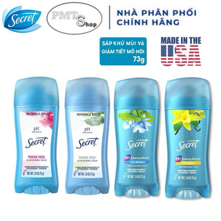 (NK Mỹ) Lăn sáp khử mùi Secret 73g (sáp trắng) Đủ Mùi Hương Made in USA