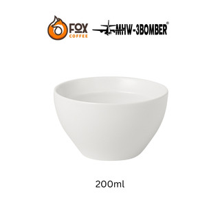Bát gốm cupping cà phê 200ml hai màu đen/trắng mhw-3bomber | cupping/measuring bowl