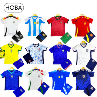 Bộ quần áo bóng đá trẻ em đồ đá banh trẻ em các đội tuyển Euro, Copa 2024 vải thun lạnh TEJP
