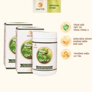 Combo Mầm đậu nành nguyên xơ Quê Việt tăng vòng 1, cải thiện nội tiết tố phụ nữ (2 Hộp x 500Gr)