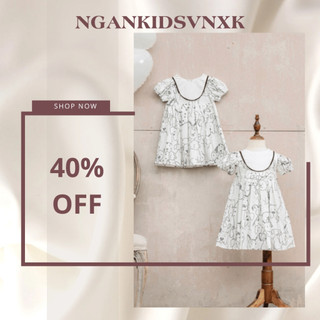 Tt320 váy thô lụa xòe phối yếm cho bé gái - ngankids