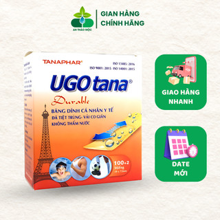 Băng Dính Cá Nhân Y Tế Ugo Tana.Co Giãn,Không Thấm Nước.Vô Trùng.Hộp 102 Miếng