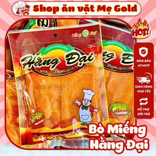 Bò miếng Hằng Đại, bim bim hương bò miếng, đồ ăn vặt Hằng Đại (gói 320g, 40 miếng)