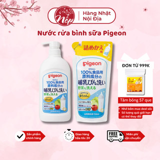 Nước rửa bình sữa Pigeon (chai 800ml-túi 750ml) - Nếp Shop - Hàng Nhật nội địa