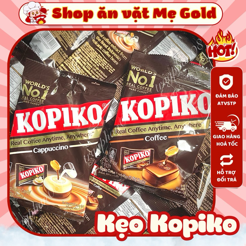 Kẹo cà phê Kopiko Coffeeshot, kẹo Kopiko các vị (gói 140g)