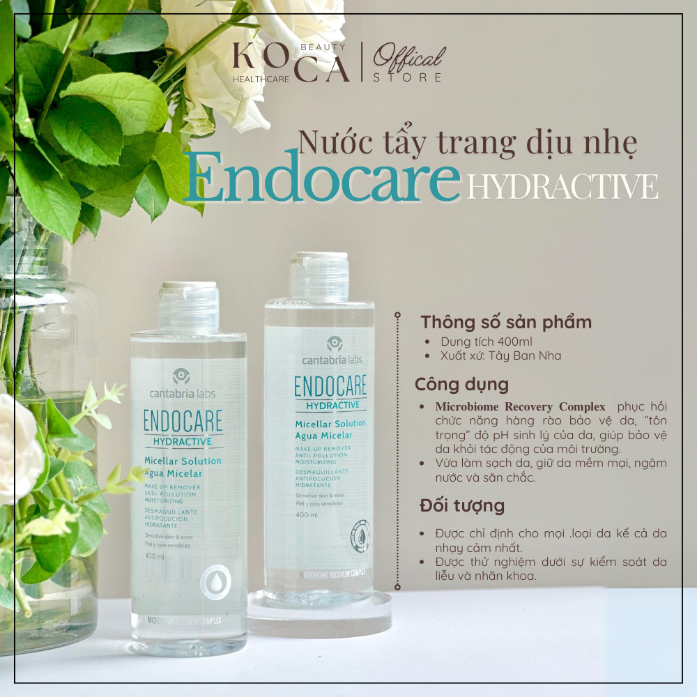 [Hàng TBN X.á.c.h t.a.y] Tẩy trang Endocare 400ml