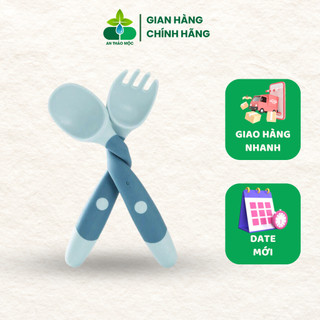 Bộ Dụng Cụ Tập Ăn Cơm,Ăn Dặm Cho Bé.Thìa,Muỗng Uốn Dẻo Tự Nhiên