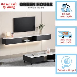 Kệ tivi treo tường bằng gỗ được sơn chống ẩm, chống xước chống xước thương hiệu GREEN HOUSE - GR755