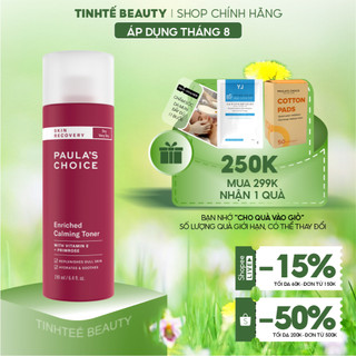 Nước hoa hồng phục hồi độ ẩm Paula's Choice Skin Recovery Enriched Calming Toner 190ml