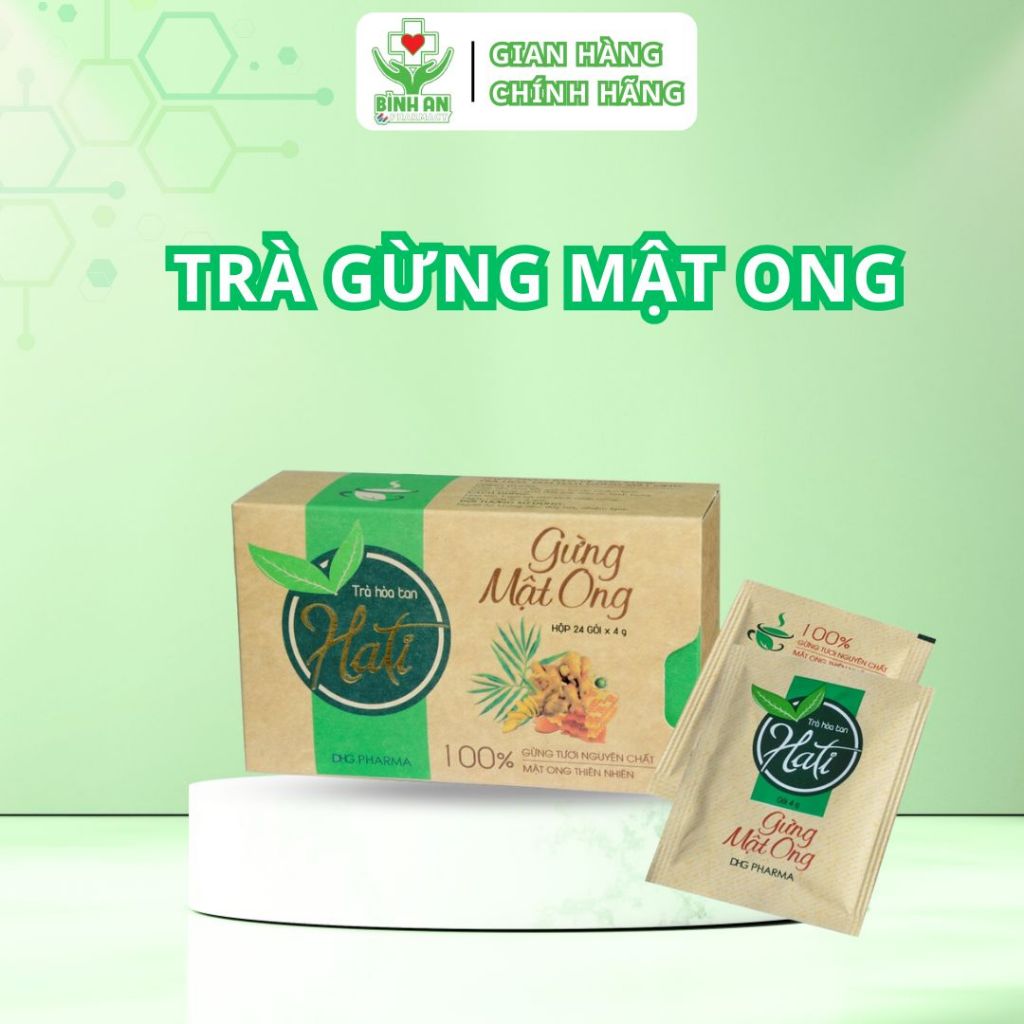 Trà Gừng Mật Ong Hati giúp kích thích tiêu hoá, giải cảm, giảm nôn trớ, đầy hơi - NT Bình An.