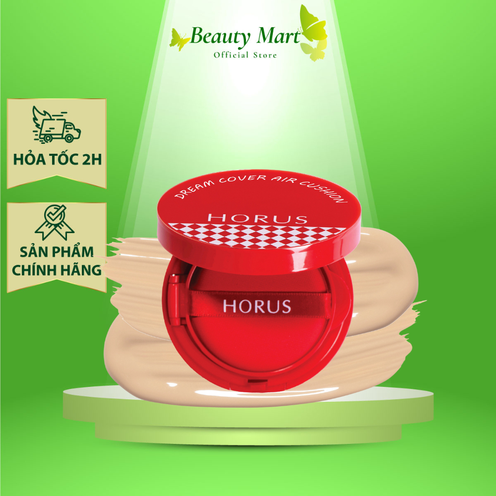 Phấn nước Horus Dream Cover Air Cushion 12.5g - 3 in 1 - che khuyết điểm vượt trội, ẩm mịn,mỏng nhẹ