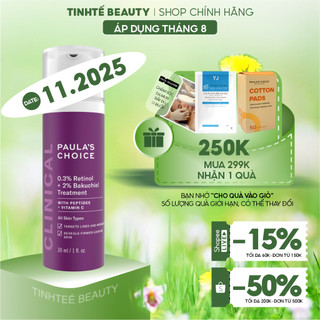 Tinh chất chống lão hóa Paula's Choice CLINICAL 0.3% RETINOL + 2% BAKUCHIOL TREATMENT 30ml (Tinh Tế Beauty)