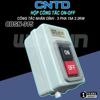 Hộp công tắc on-off ,công tắc nhấn dính cbsn-315 3 pha 15a 2.2kw cntd