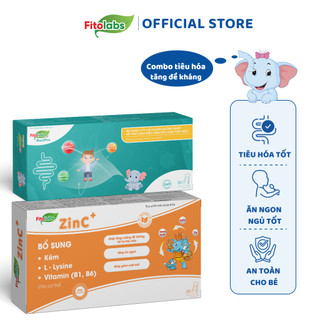 Bộ 2 Sản Phẩm Men Vi Sinh BaciPro và Kẽm Fitolabs ZinC FITOLABS Giúp Bé Ăn Ngon Miệng, Tiêu Hóa Tốt, Đề Kháng Khỏe
