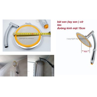 Bát sen tắm tăng áp cỡ đại 15cm phun mưa dùng như bát sen cây