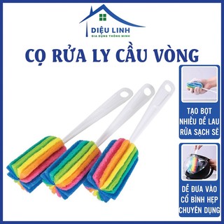 Cọ rửa bình sữa cây cọ rửa ly 7 màu - cọ rửa ly bình nước bình giữ nhiệt 7 màu cầu vồng dieulinhshop