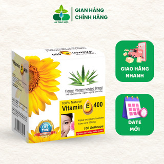 Vitamin E400,Lô Hội.100 Viên.Giúp Cải Thiện Chống Lão Hóa Da,Sáng Và Mịn Da