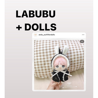 "Có Sẵn"Outfit cho Doll/ Labubu 17cm(set thỏ bông) (lẻ)