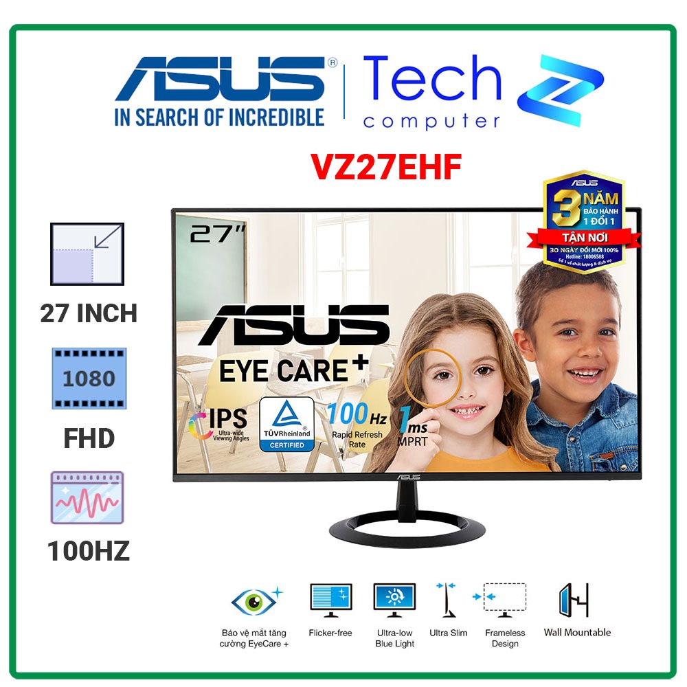 Màn Hình ASUS VZ27EHF (27 inch - IPS - FHD - 1ms - 100Hz)