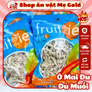 Ô mai giun xanh Fruit zie, sợi đu đủ muối Thái Lan (gói 50g)