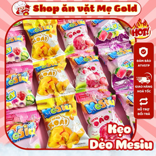 Kẹo Mesiu ngon mê xỉu, kẹo dẻo xoài, đào bóc vỏ, kẹo cốt trái cây Đức Hạnh (gói 25~30g)