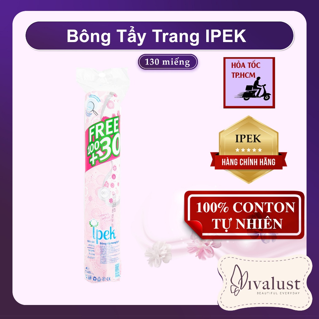 Bông Tẩy Trang IPEK -130 Miếng
