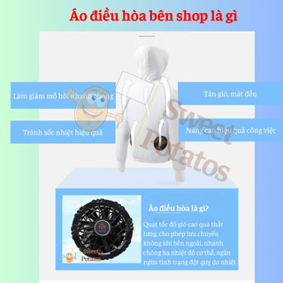 Áo chống nắng nữ điều hoà toàn thân, áo quạt điều hoà pin 85.000mAh cực mát chống tia UV có túi khoá