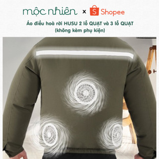  Áo điều hòa rời  KHÔNG PHỤ KIỆN  HUSU 2 & 3 quạt Không Xù Kháng Khuẩn Khử Mùi Mặc Mát 