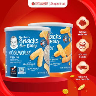 Bánh Ăn Dặm Gerber Lil's Crunchies Vị Phô Mai Vị Rau Củ Bổ Sung Dưỡng Chất Dành Cho Bé Trên 8 Tháng - Bibomart