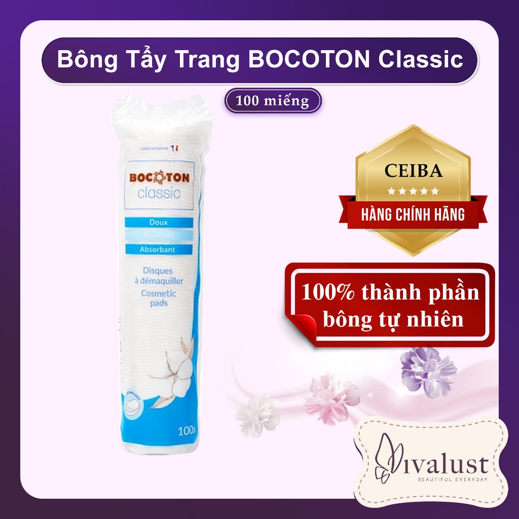 Bông Tẩy Trang BOCOTON 100 Miếng (Pháp)