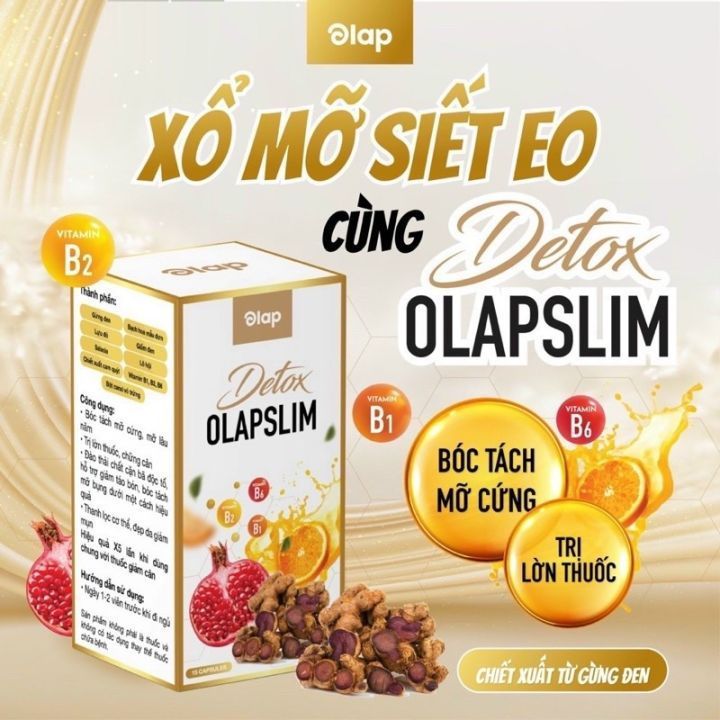 Viên Uống Giảm Cân Olap Slim, Siết Eo, Tan Mỡ, Đào Thải Mỡ Hiệu Quả An Toàn