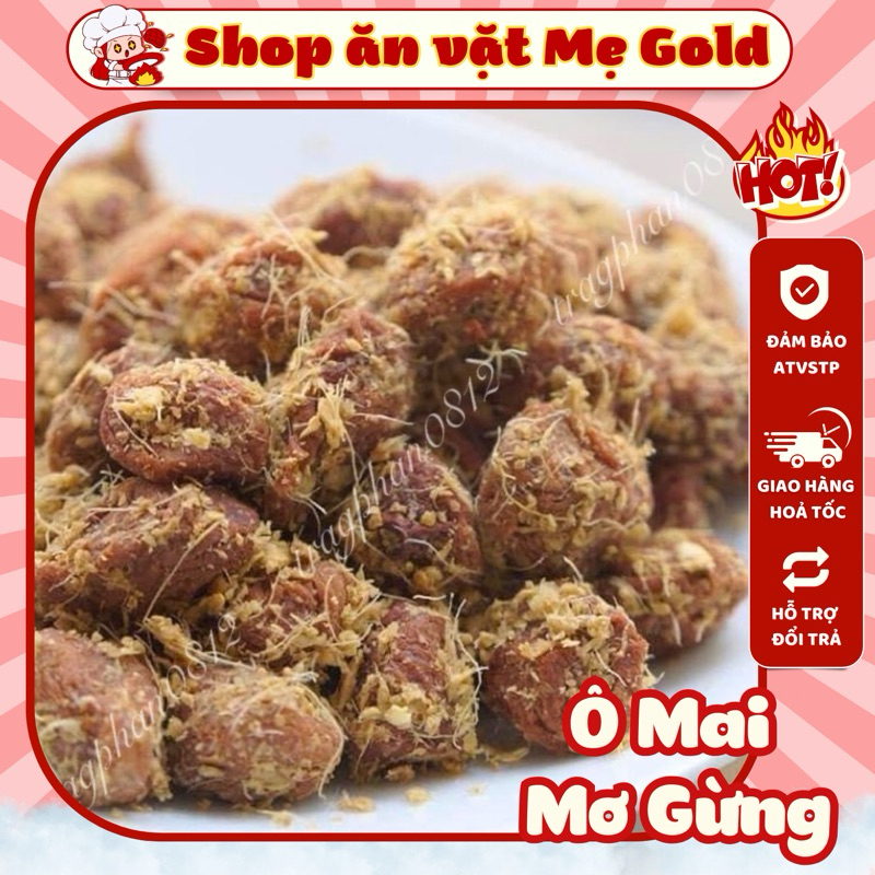Ô mai mơ gừng đặc sản, mơ gừng sợi (500g)