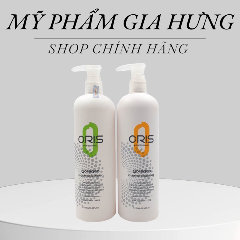 Dầu gội ORIS chính hãng, cặp dầu gội ORIS keratin collagen 750ml phục hồi tóc hư tổn cung cấp độ ẩm 