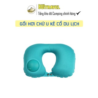 Gối hơi tự bơm chữ u tặng kèm bịt mắt và bịt tai