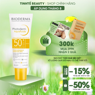 Kem chống nắng giảm bóng nhờn cho mọi loại da Bioderma Photoderm Aquafluide SPF 50+ - 40ml