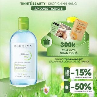 Dung dịch làm sạch và tẩy trang Micellar cho da hỗn hợp đến da dầu Bioderma Sébium H2O 500ml