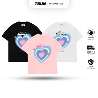 Áo Thun TSUN Aurora Tee - 3 Màu - [UNISEX] - In - Nam/Nữ - Streetwear - Local Brand - Hồng/Trắng/Đen - Oversize