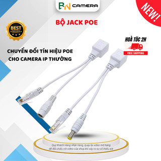 Bộ truyền tín hiệu Jack Poe - cho camera IP thông thường, cặp màu trắng